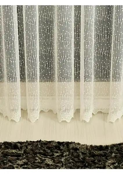 Cortibo Eko 8020 Desenli Tül Perde: Zarif ve İşlevsel İç Mekan Dekorasyonu İçin