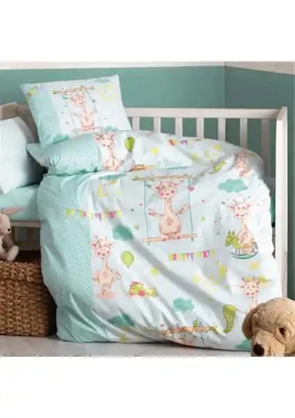 Cottonbox Bebek Nevresim Takımı Zürafa Yeşil: Yüksek Kalite ve Sevimli Tasarım