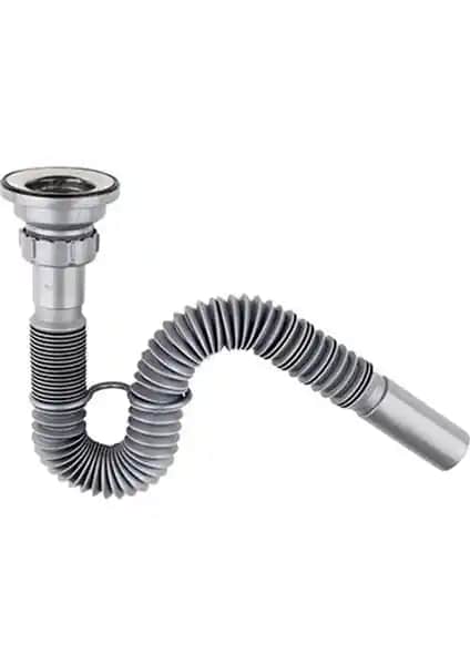 Danou Donau Lavabo Evye Sifonu Gri Körüklü ve Tapası ile Modern Banyo Dekorasyonu