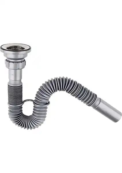 Danou Donau Lavabo Evye Sifonu Gri Körüklü ve Tapası ile Modern Banyo Dekorasyonu