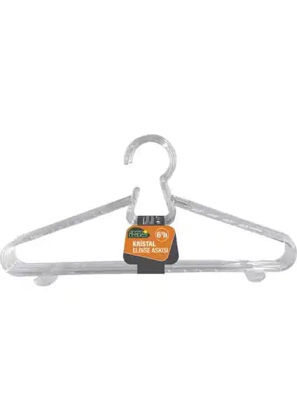 Decobella OMAK Kristal Elbise Askısı 6'lı Modern ve Şık Depolama Çözümü