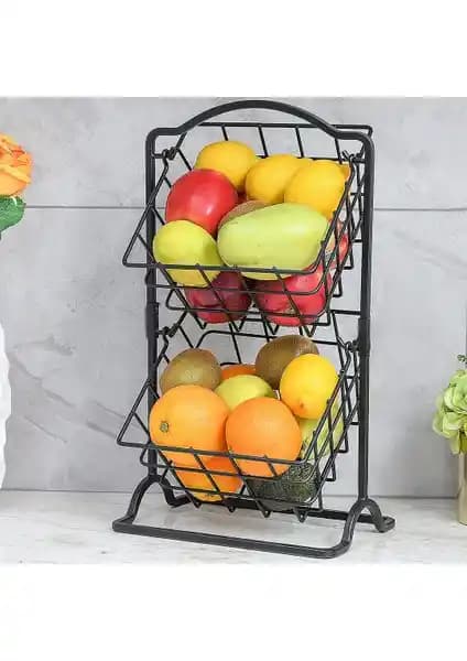 Decorelax 2 Katlı Metal Mutfak Organizatörü: Modern ve İşlevsel Mutfağınız İçin Ideal Çözüm