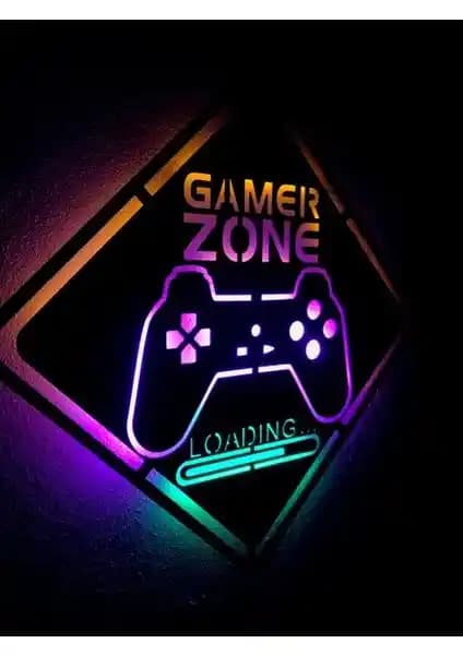 Dekoraven Gamer Zone LED Işıklı Tablo ile Modern ve Şık Oda Dekorasyonu Seçenekleri