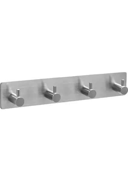 Delta Home Paslanmaz Çelik 4 Topuzlu Askılık Havluluk: Dayanıklı ve Şık Banyo Mutfak Aksesuarı