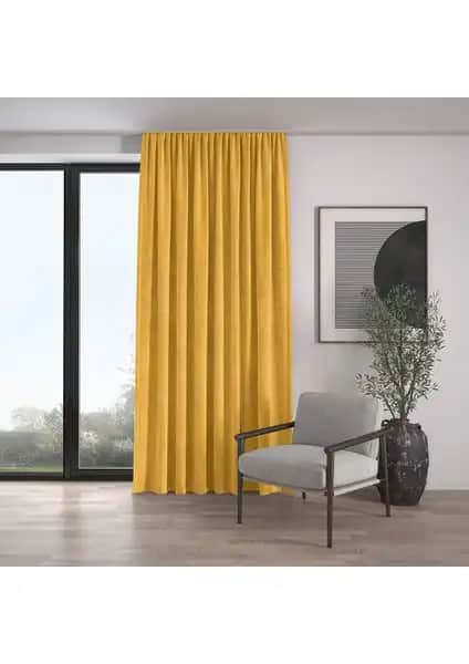 Demor Home Kadife Dokulu Ekstrafor Büzgülü Bal Peteği Sarısı Fon Perde İnceleme ve Kullanım Rehberi