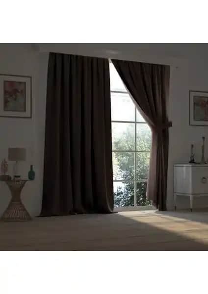 Demor Home Koyu Kahve Blackout Fon Perde - Şıklık ve İşlevsellik Bir Arada