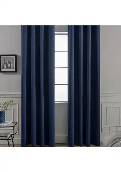 Devrim Olivya Tekstil Lüks Lacivert Blackout Fon Perde Modern ve Şık Tasarım