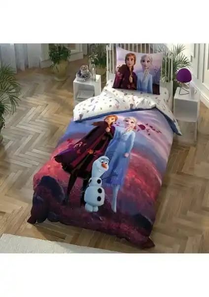 Disney Frozen 2 Temalı Çocuk Nevresim Takımı Yüksek Kalite ve Renk Dayanıklılığıyla
