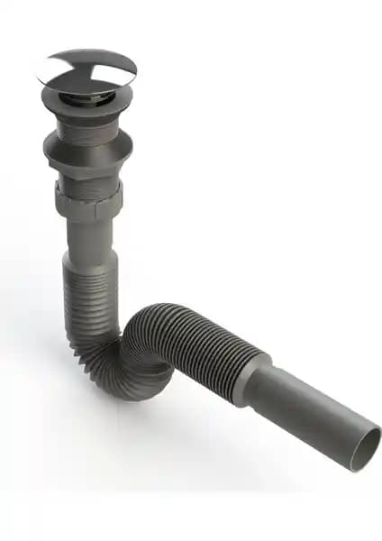 Donau 321-325 Pop-Up Körüklü Lavabo Sifonu: Estetik ve İşlevselliği Bir Arada Sunan Modern Tasarım