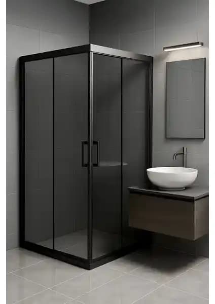 Durul Duşakabin Füme Temper Cam Modern ve Dayanıklı Banyo Çözümü 190 cm yüksekliğiyle şık tasarım
