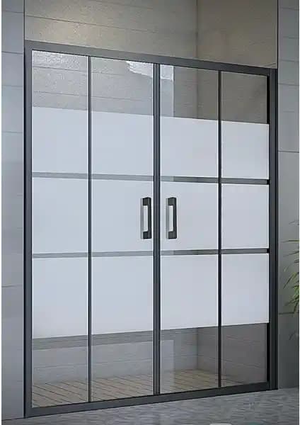Durul Duşakabin Ön Cephe 5mm Siyah Box Desen Yükseklik 190cm Modern ve Dayanıklı Tasarım