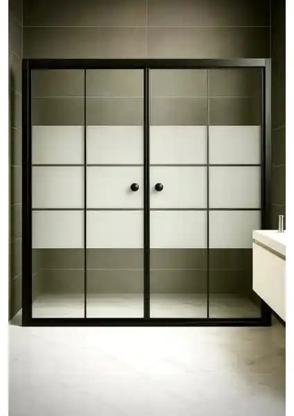 Durul Siyah Box Desen Duşakabin Modern ve Şık Banyo İçin Uygun Seçenek