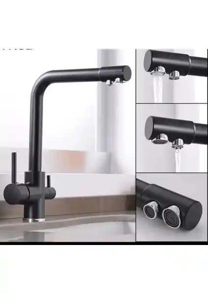 E.M.A. Siyah Arıtmalı Mutfak Bataryası: Modern Tasarım ve Fonksiyonellik