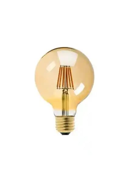 Edison Rustik Led Ampul Glop 6W Amber Renkli Dekoratif ve Atmosfer Yaratıcı Aydınlatma Çözümü