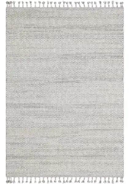 Eko Halı Soho Sh 01 Gri Modern ve Etnik Desenli İnce Halı 80x150 cm