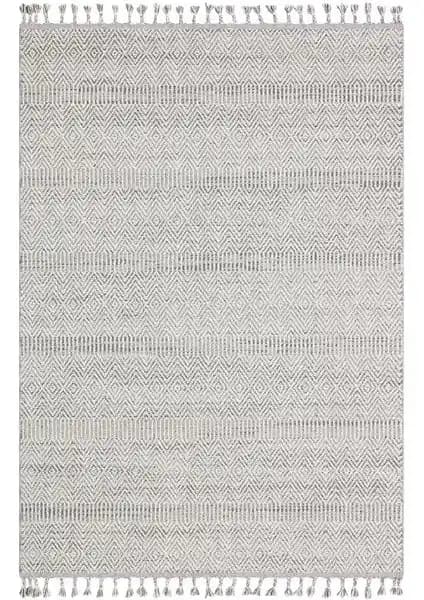 Eko Halı Soho Sh 01 Gri Modern ve Etnik Desenli İnce Halı 80x150 cm