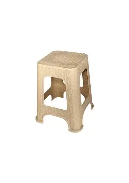 Elif Plastik Rattan Tabure Büyük Boy Sarı: Dayanıklı ve Şık Oturma Çözümü