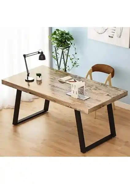 Enjoy Life Ahşap Masif Ağaç Doğal Çalışma Masası: Estetik ve Dayanıklılık Bir Arada