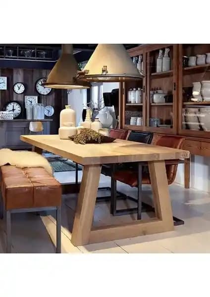 Enjoy Life Ahşap Yemek Masası: Doğal ve Şık Tasarım ile Dayanıklı Mobilya Seçeneği