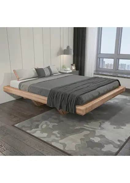 Enjoy Life Doğal Ahşap Tek ve Çift Kişilik Yatak: Estetik ve Dayanıklı Doğal Malzeme Kullanımı
