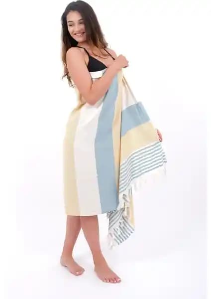 Ephemeris Pamuklu Saçaklı Peştamal 100x180cm Şık ve Fonksiyonel Tasarım