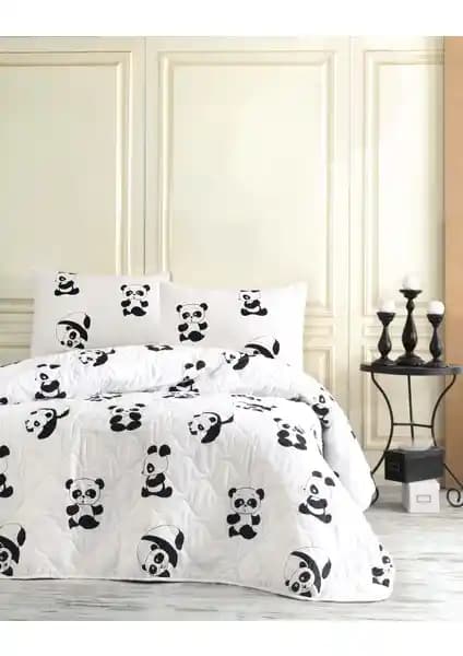 Eponj Home B&W Kapitone Yatak Örtüsü Seti Modern ve Şık Tasarımıyla Günlük Kullanıma Uygun