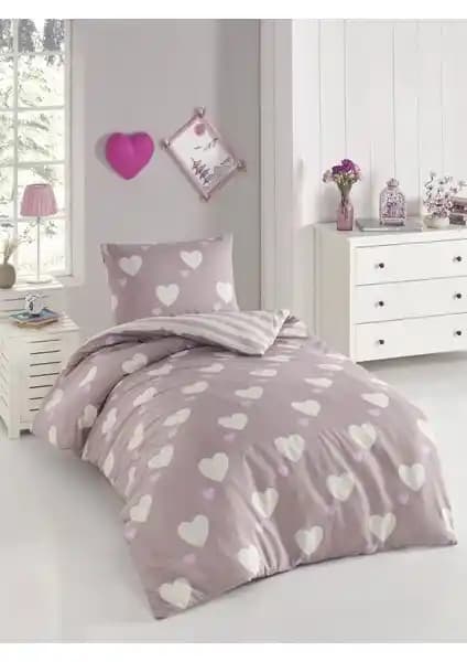 Eponj Home Junior Nevresim Seti Gülkurusu Tek Kişilik, Şık ve Kullanışlı Yatak Takımı