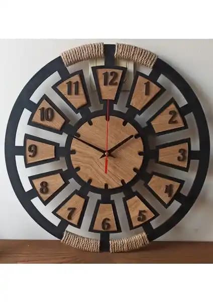 Ergeç Tasarım Dekoratif Ahşap Duvar Saati: Modern ve Doğal Dekorasyon İçin Şık Seçenek