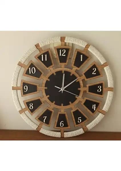 Ergeç Tasarım Dekoratif Ahşap Duvar Saati: Şık ve Doğal Tasarım İle Mekânlara Huzur Katın