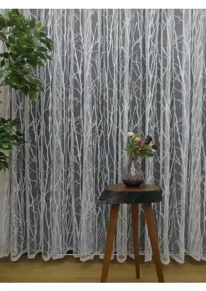 Esse Home Ağaç Desen Fransız Dantel Tül Perde: Estetik ve Dayanıklı Ev Dekorasyonu İçin Ideal