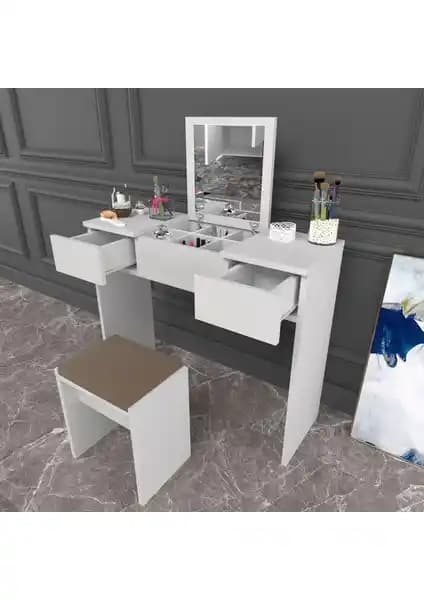 EVDEMO Martı Makyaj Masası ve Takı Dolabı: Şık ve Fonksiyonel Modern Tasarım