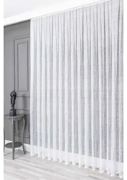Evdepo Ekstraforlu Pilesiz Tül Perde Tek Kanat 110x250 cm Modern ve Dayanıklı Tasarım