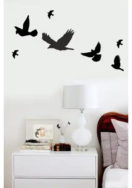 Evdeucuz Ahşap 7'li Kuş Duvar Dekoru: Estetik ve Pratik Dekorasyon Seçeneği