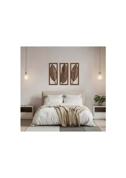 Evdeucuz Yaprak Desenli MDF Duvar Dekoru: Modern ve Şık İç Mekan Tasarımı