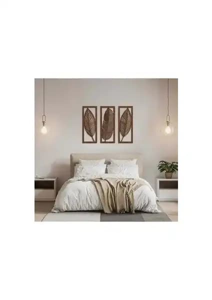 Evdeucuz Yaprak Desenli MDF Duvar Dekoru: Modern ve Şık İç Mekan Tasarımı