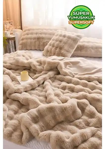 Evlen Home Collection Kürk Yatak Örtüsü Modern ve Şık Tasarımıyla Konfor Sunar