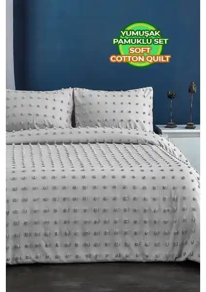 Evlen Home Collection Pamuklu Emmy Yatak Örtüsü Seti: Şık ve Konforlu Yatak Odası Dekorasyonu