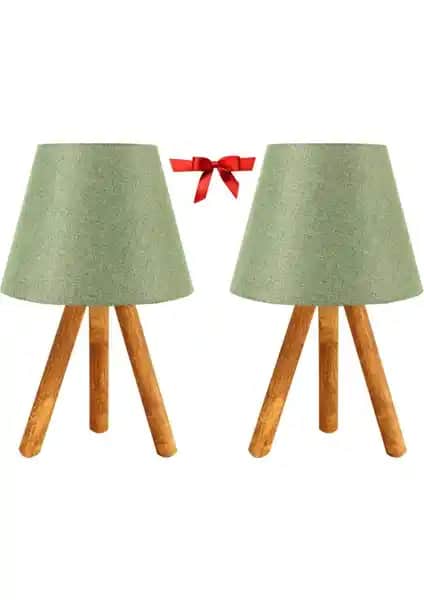 Evlight İkili Abajur Seti Modern Tasarımı ve Doğal Malzemeleriyle Şık Bir Dekoratif Aydınlatma Seçeneği