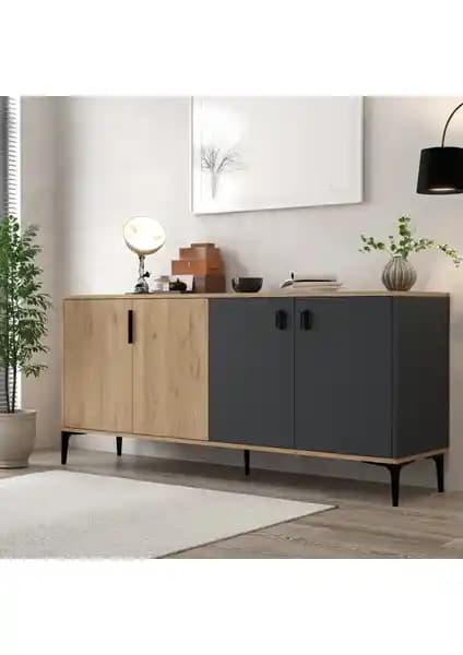 EVMO Home 4001 Neva Konsol Antrasit 180 cm Modern ve Şık Tasarım Özellikleri