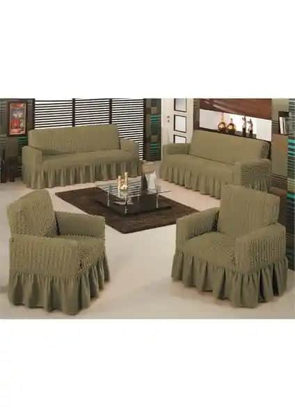 Evory Home Bürümcük Maxi Koltuk Örtüsü Takımı Kemik Renk Estetik ve Fonksiyonellik