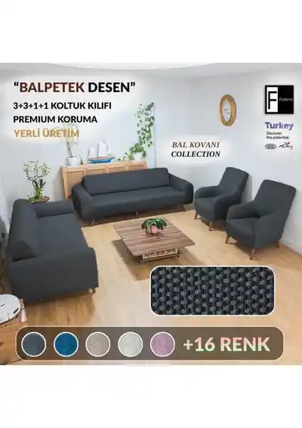 Faiend Antrasit Renkli Koltuk Kılıfı Modern Dekorasyon ve Koruma Çözümü