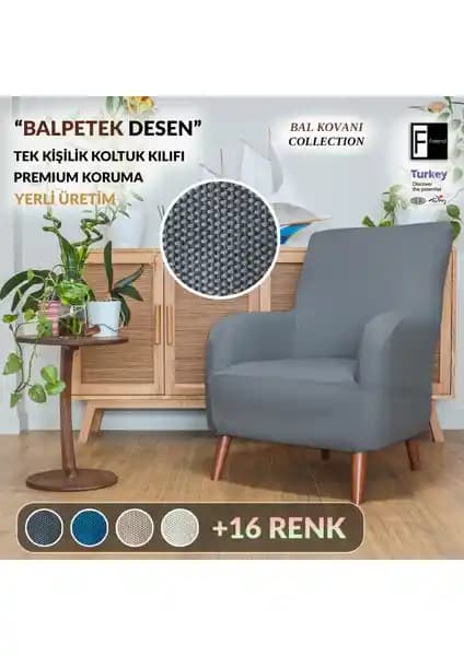 Faiend Likrali Tek Kişilik Koltuk Kılıfı Estetik ve Kullanışlı Dekorasyon Çözümü