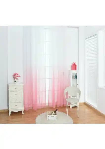 Farbateks Pembe Renkli Degrade Tül Perde Estetik ve Fonksiyonellik Bir Arada