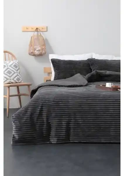 Favora Merinos Eternity Fitilli Peluş Çift Kişilik Nevresim Takımı Şık ve Konforlu Tasarım