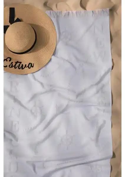 Favora Trend %100 Pamuk Kabartmalı Plaj Havlusu Gri Renkli Şıklık ve Konfor Sunar