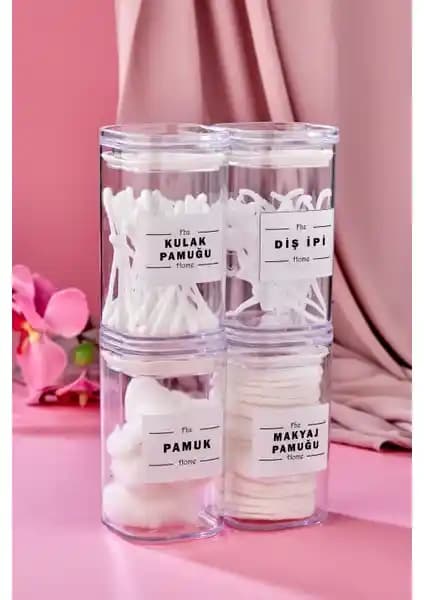 Fbz Home 4'lü Şeffaf Akrilik Bakım Seti Estetik ve Pratik Kullanım İmkanı Sunar