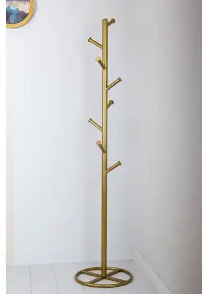 Fec Reklam Gold Metal Ayaklı Elbise Askısı Modern ve Dayanıklı Tasarım