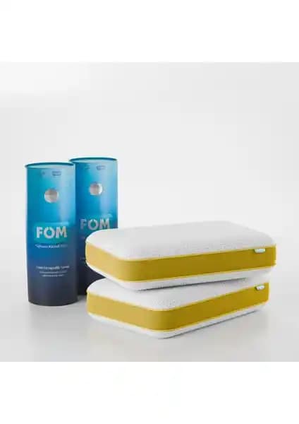 FOM 2'li Tombik Ortopedik Masaj Etkili Visco Yastık Kampanyası Yüksek Konfor ve Sağlık İçin