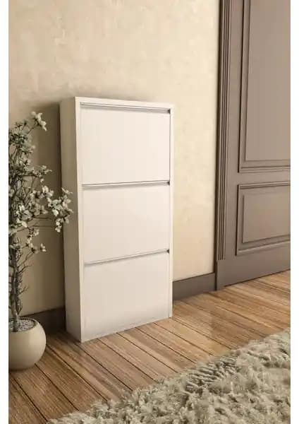 Gada Grup 3'lü Metal Ayakkabılık: Modern ve Dayanıklı Giriş Depolama Çözümü