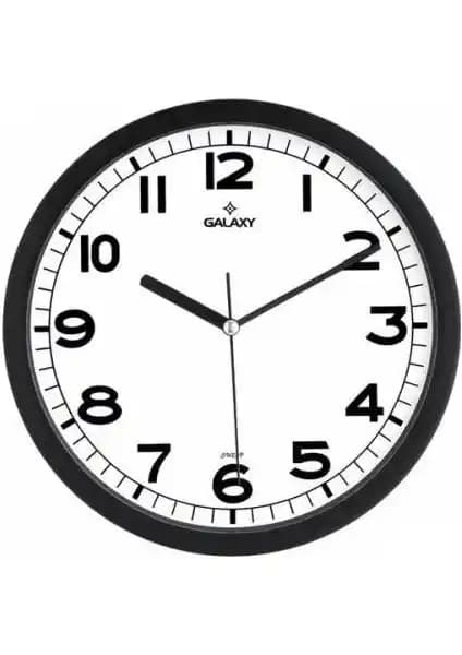 Galaxy 1964-K Premium Duvar Saati Siyah 35 cm Şık ve Dayanıklı Tasarım Özellikleri